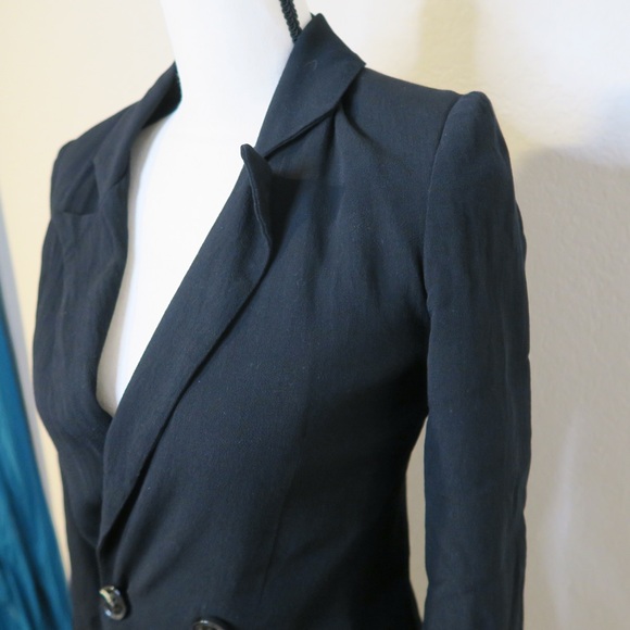 Reformation Button Down Blazer Dress Black Classic - Picture 4 of 11